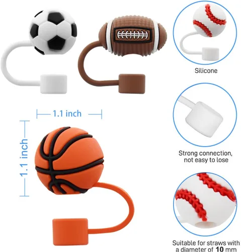 Miniatura 2 de Tapa de popote para copa Stanley, compatible con vaso de 30 y 40 onzas con asa, tapas de puntas de popote reutilizables a prueba de polvo de 0.394