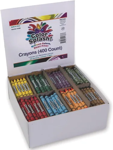 S&S Worldwide Color Splash! Crayons PlusPack - 8 colores (caja de 400)