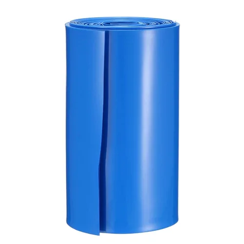 Miniatura 10 de uxcell Tubo termorretráctil de PVC de envoltura de batería de 4.134 in de ancho plano para 18650 16.4 ft de longitud transparente