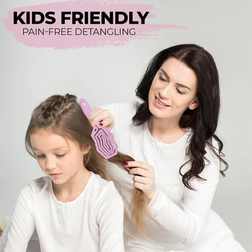 Miniatura 6 de Cepillo desenredante para mujeres, hombres y niños, cepillo antiestático ventilado con 360 Flex que elimina suavemente los nudos, uso seco y húmedo