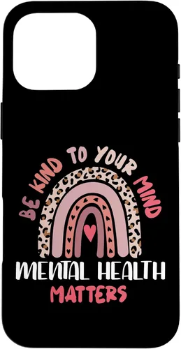 Miniatura 19 de iPhone 16 Mental Health Matters Rainbow Be Kind To Your Own Mind Case