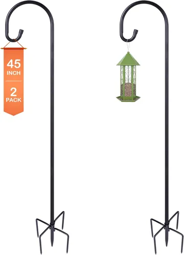 Miniatura 9 de Ottsuls Ganchos de pastor ajustables para comedero de pájaros, farol, gancho para plantas, estaca de jardín, soporte para plantas para cesta
