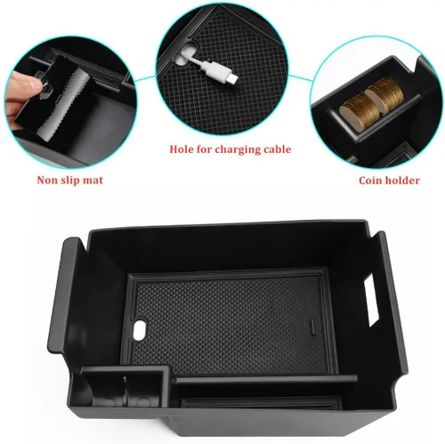 Miniatura 4 de MARCHFA Organizador de consola central compatible con Benz GLE 350 450 W167 53 AMG 2020-2023 2024 2025 2026 Accesorios para reposabrazos GLS 450