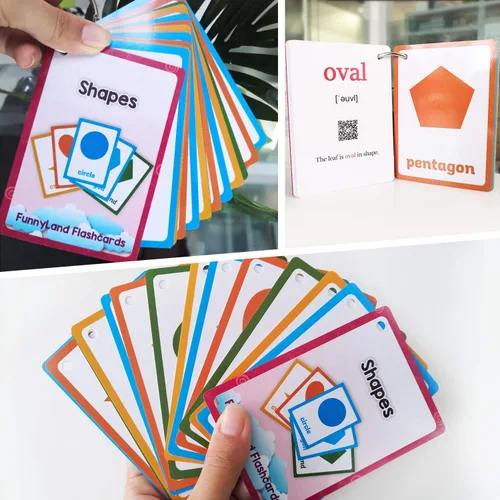 Miniatura 7 de 13 unids/set formas regalos niños tarjetas flash inglés tarjeta de bolsillo educativo aprendizaje bebé juguetes para niños pre-jardín de infantes