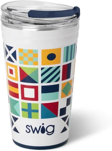 Miniatura 18 de Swig Life - Vaso de 22 oz con aislamiento térmico, vaso de café con tapa, apto para portavasos, apto para lavavajillas, acero inoxidable, taza
