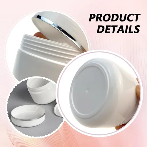 Miniatura 5 de 6 unidades de 8.5 fl oz/8 oz blanco vacío plástico cosméticos contenedores con tapa redonda para crema facial DIY exfoliante corporal máscara loción