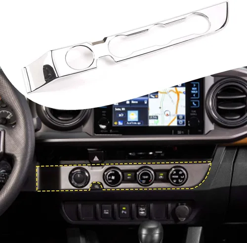 Miniatura 12 de Lcojicep Cubierta de panel de botón de aire acondicionado, accesorios de automóvil compatibles con Tacoma 2016-2020