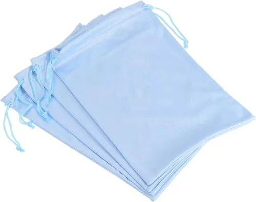 Miniatura 10 de PATIKIL Bolsa de gafas de esquí, funda de microfibra para gafas de nieve, funda de almacenamiento suave, bolsa con cordón