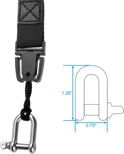 Miniatura 7 de Correa de cuello para adaptador de montaje GoPro Cordón desmontable con grillete de acero inoxidable