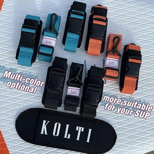 Miniatura 4 de Kolti Correa de transporte para tabla de remo, correa de soporte ajustable de alta resistencia para tabla de surf, tabla de remo, canoa, longboard