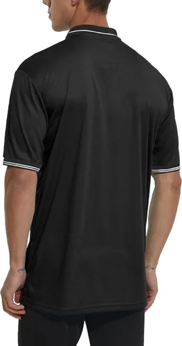 Miniatura 3 de Thapower Camisa de árbitro para hombre, camiseta de árbitro oficial de softbol y béisbol, disfraz de árbitro, manga corta, bolsillo en el pecho