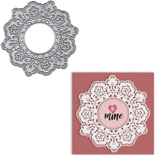 Troqueles de corte con marco de flores huecas para hacer tarjetas y decoraciones de álbumes de fotos, troqueles de encaje floral, plantillas de