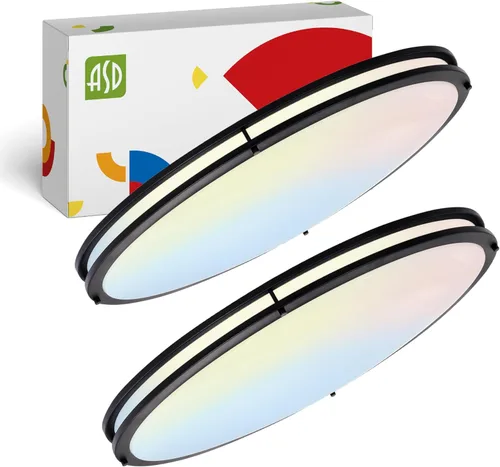 Miniatura 51 de ASD Lámpara LED de techo de montaje empotrado de 18 pulgadas, interruptor de 28 W, 100-277 V, 2750 lúmenes, 3000 K/4000 K/5000 K, regulable, Níquel