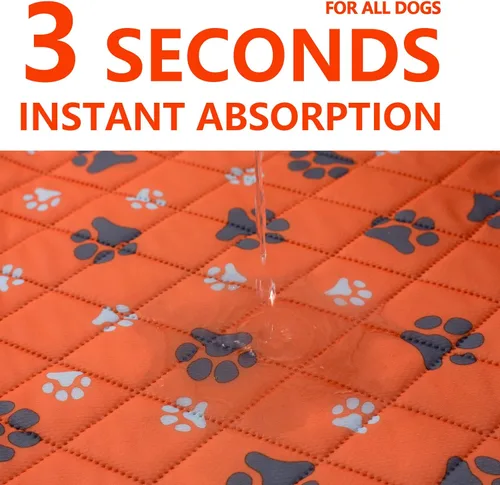 Miniatura 5 de Paquete de 2 almohadillas antideslizantes reutilizables para entrenamiento de mascotas (rosa, 36 x 41 pulgadas)