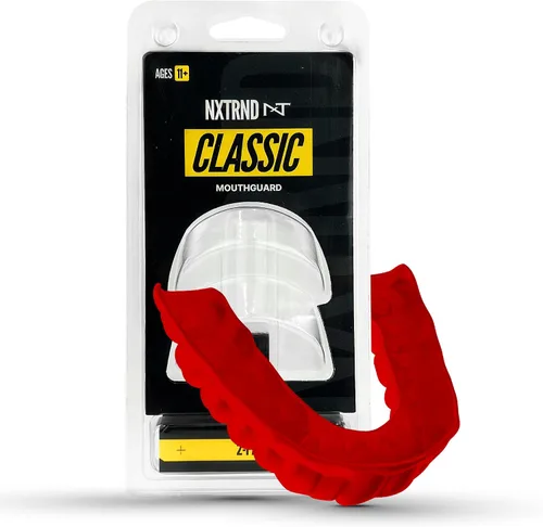 Miniatura 7 de Paquete de 2 protectores bucales clásicos Nxtrnd, boquilla deportiva de ajuste personalizado para fútbol americano, boxeo, MMA, baloncesto, hockey