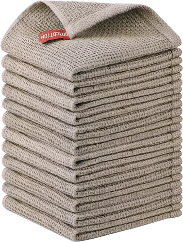 Miniatura 11 de Nialnant - Toalla de cocina 100% algodón, tejido gofre, suave, absorbente y de secado rápido, toallas para secar platos, trapos de limpieza - Multi