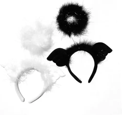 Miniatura 6 de CALLARON 2 Pcs White Headbands Halloween Decoration Cosplay Costume Halloween Angel Decoration Cup Display Shelf
