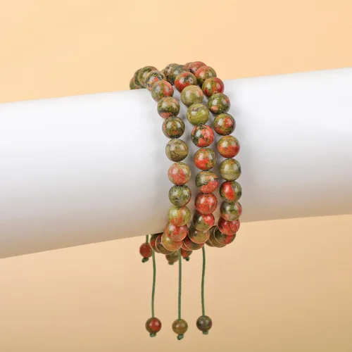 Miniatura 99 de AD Beads Pulseras de piedras preciosas unisex de 0.315 pulgadas (0.315 in), macramé curativo ajustable de 7 a 9 pulgadas Usa esta pulsera