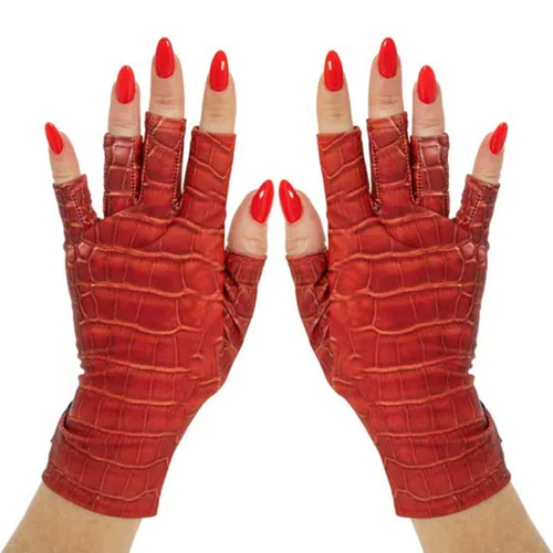 Miniatura 29 de ManiGlovz - Guantes de uñas originales con protección UPF 50+ UV Guantes de manicura de gel y guantes anti UV sin dedos para mujeres Se pueden