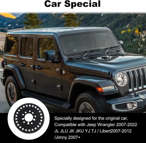 Miniatura 5 de JWWY Lámpara de luz de freno de repuesto compatible con Jeep Wrangler JL JLU JK JKU TJ 4XE 1997-2024+ accesorios exteriores, anillo de luz de freno
