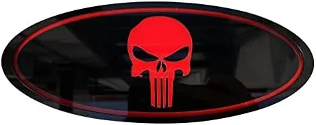 Miniatura 2 de Rejilla frontal de calavera personalizada/emblema para portón trasero de 9 x 3.5 pulgadas, compatible con Ford F150 F250 F350 Edge Explorer