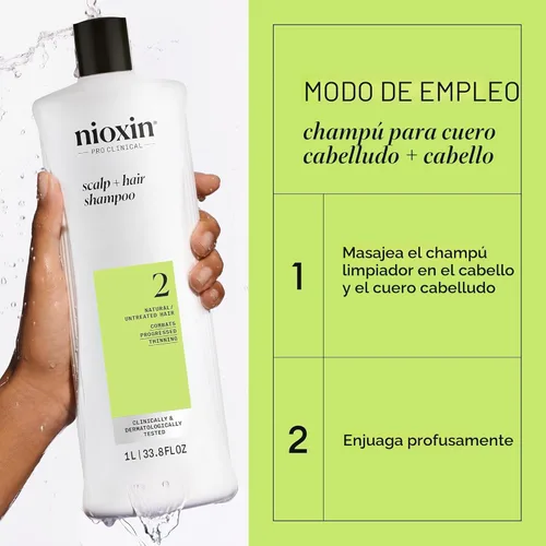 Miniatura 6 de Nioxin Shampoo & Conditioner Liter Duo Sets Prepacks with Pumps Included Systems 1-4 For Natural, Colored, & Damaged Hair with Light to