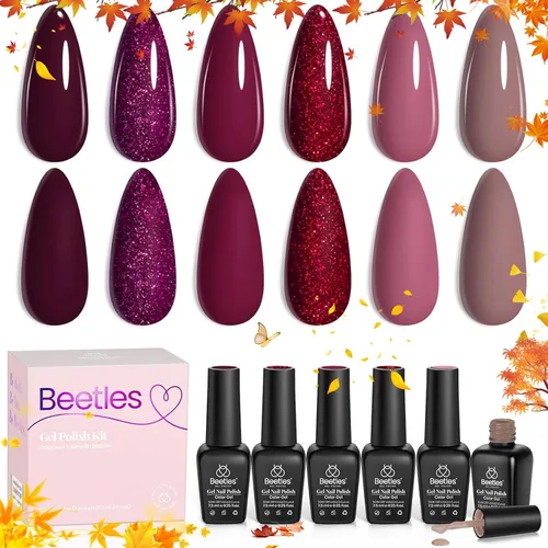 Miniatura 29 de Beetles - Esmalte de uñas de gel pastel, 6 colores, esmalte de gel macarrón, rosa claro, azul, verde, amarillo, morado, uñas suaves para todas