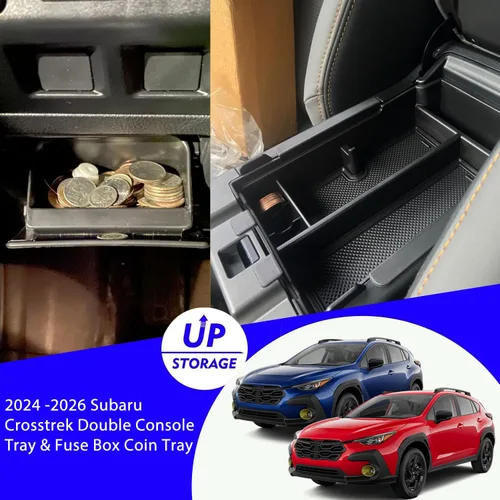 Miniatura 2 de Paquete de 2 Organizador de Consola Central Crosstrek 2025 y Contenedor de Monedas para Caja de Fusibles Bandeja de Almacenamiento para 2024 2025