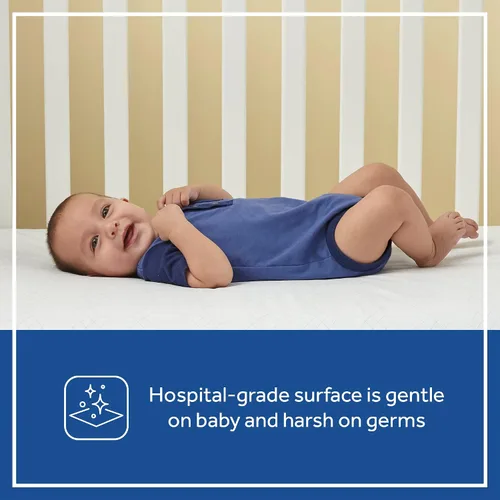 Miniatura 3 de Sealy Baby - Colchón para cuna infantil de 2 etapas, transpirable, resistente a las manchas, doble firmeza y ligero, descanso firme, aguamarina