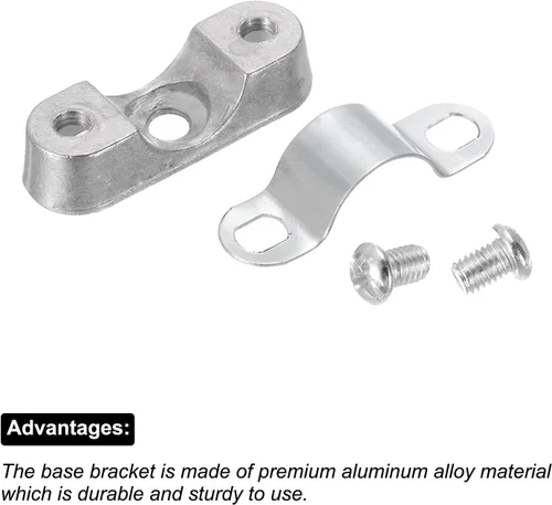 Miniatura 6 de UXCELL Paquete de 10 soportes de tubo - Abrazaderas para tubos de metal de 0.630 in de diámetro exterior, soportes de pared y techo