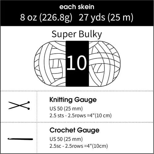 Miniatura 3 de HOMBYS Hilo de Chenille Grueso Carbón para Crochet, Hilo Grueso Espeso y Esponjoso para Tejer, Hilo Súper Grueso para Tejer Mantas a Mano, Hilo