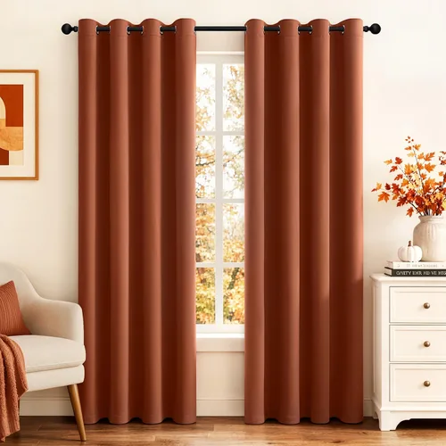Miniatura 72 de MIULEE Cortinas opacas para dormitorio o sala de estar, juego de 2 paneles de cortina para ventana con aislamiento térmico y bloqueo de luz