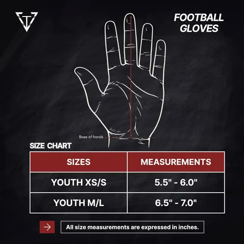 Miniatura 6 de TAQCHA Football Gloves - Tacky Grip, Skin Tight Adult Receiver Gloves - Youth Football Gloves Pro Elite Super Sticky Performance