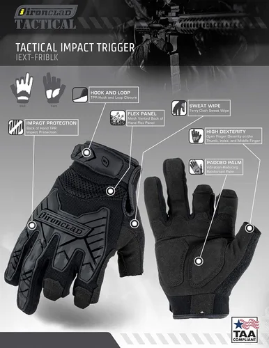 Miniatura 5 de Ironclad IEXT-FRIBLK-05-XL Framer Táctico Impact Negro, X-Large
