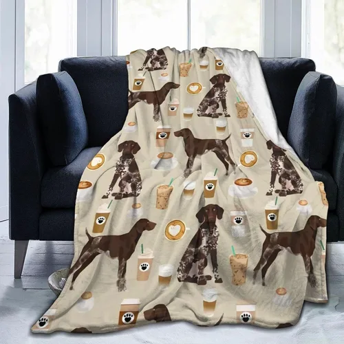 Miniatura 40 de Manta de franela de viaje, linda manta de diseño de animales perezosos de granja y cachorros Rottweiler para una mejor relajación, manta de aire