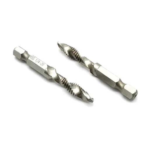 Miniatura 2 de TMAX Broca combinada de 2 piezas 1/4-20 y grifo multiuso desbarbado avellanador hexagonal