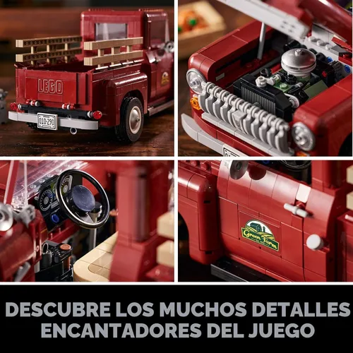 Miniatura 4 de LEGO Icons Pickup Truck 10290 - Juego de construcción para adultos, modelo vintage de los años 50 con accesorios de exhibición de temporada