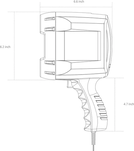 Miniatura 6 de GOODSMANN Proyector de mano de hasta 2000 lúmenes HID Spot Light con cargador de coche de 12 V CC activado, linterna de campamento para vela
