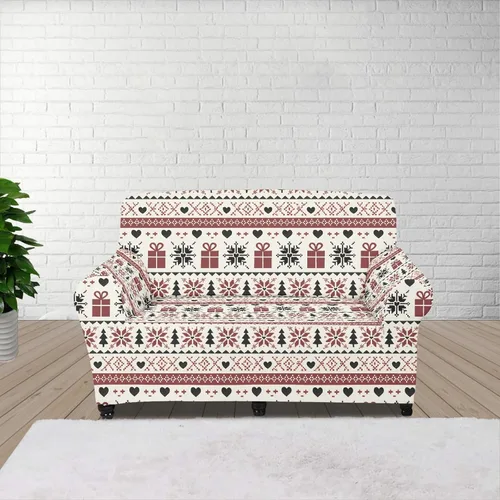 Miniatura 25 de Horeset Fundas elásticas para sofá con diseño de flores otoñales, lavables para sofá de 2 cojines, funda protectora para mascotas y perros