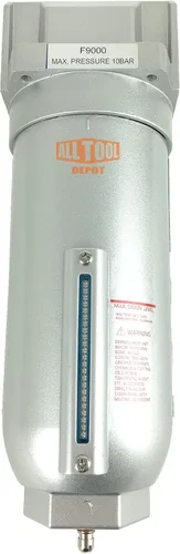 Miniatura 7 de 1/4 "NPT Mini Filtro de Partículas/Trampa de Agua para Compresor de Aire Comprimido Líneas de Aire, 5U Con Cuenco Polivinílico Y Guardia De Tazón De
