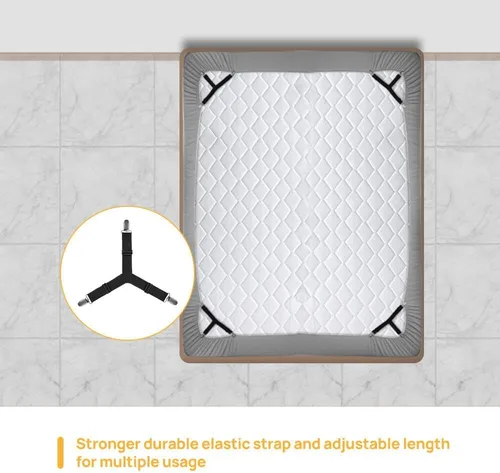 Miniatura 3 de FGY Correas de sábanas ajustables con clips de metal para ropa de cama de mantel