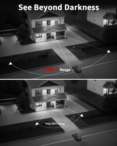 Miniatura 4 de Sistema de cámara de seguridad para exteriores con cable 4K Ultra HD y visión nocturna IR de 100 pies, cámaras POE para seguridad del hogar, kit