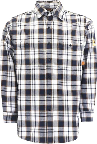 Miniatura 14 de KONRECO FR Camisas de botones para hombre con resistencia al fuego HRC2 Camisas de soldadura para hombre