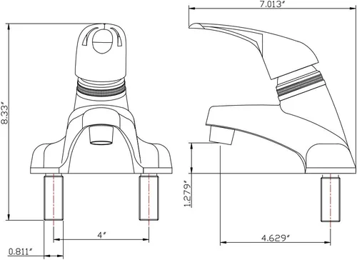 Miniatura 8 de Grifo de lavabo RV de una palanca Dura Faucet: grifo para baño RV para casas rodantes modernas de distintos tipos, Níquel satín cepillado