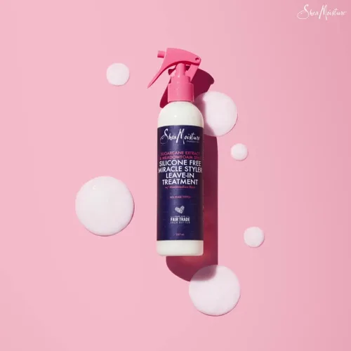 Miniatura 7 de Shea Moisture Miracle Styler - Acondicionador sin silicona con extracto de caña de azúcar y semillas de espuma de prado, spray desenredante unisex
