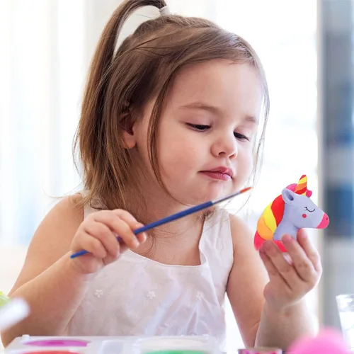Miniatura 7 de Funto Pinta tu propio unicornio y animal, juego de 16 figuras de arte y manualidades para niños, cerámica para pintar, proyectos de vapor, actividad