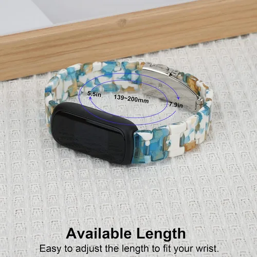 Miniatura 4 de Correa compatible con Fitbit Inspire 3 para mujeres, correa de reloj de resina de repuesto ajustable para Fitbit Inspire 3