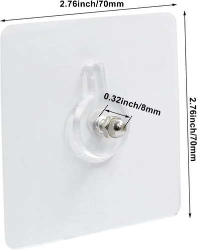Miniatura 5 de Hitefu 10 ganchos autoadhesivos sin clavos, ganchos de pared resistentes para colgar, adhesivos sin tornillos para montaje en pared, ganchos