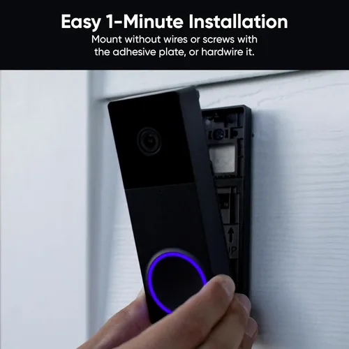 Miniatura 7 de WYZE Timbre inalámbrico Duo Cam con video (timbre incluido), funciona con pilas, video Full HD 2K, 2 cámaras (personas y paquete), audio de 2 vías