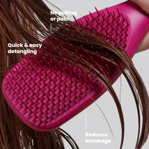 Miniatura 4 de Tangle Teezer Cepillo desenredante definitivo para cabello húmedo y seco, elimina nudos y reduce la rotura para todo tipo de cabello, frambuesa